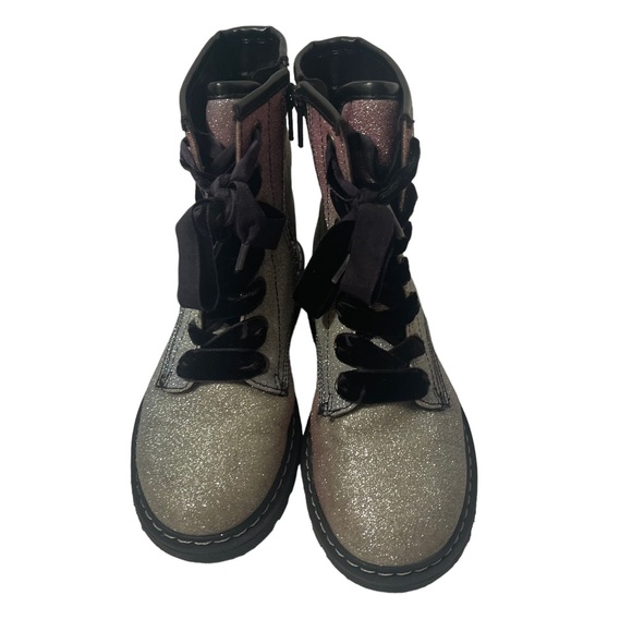 Eva & Zoe Metallic Glitter 2 Tone Fade Side Zippered Boot Size 13 NWOT - Picture 1 of 7
